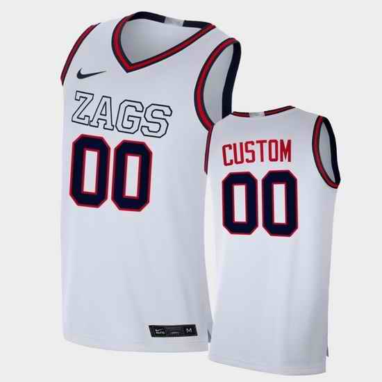 Men Women Youth Toddler Gonzaga Bulldogs Custom Replica White College Basketball 2020 21 Jersey